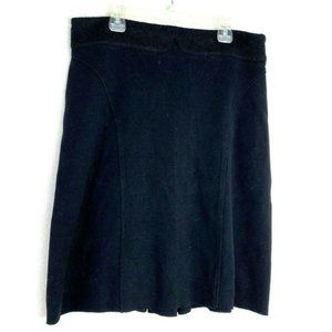Cabi  #170 Black Knit Dessert Licorice Flare Sweater Skirt Cotton Women SZ:S